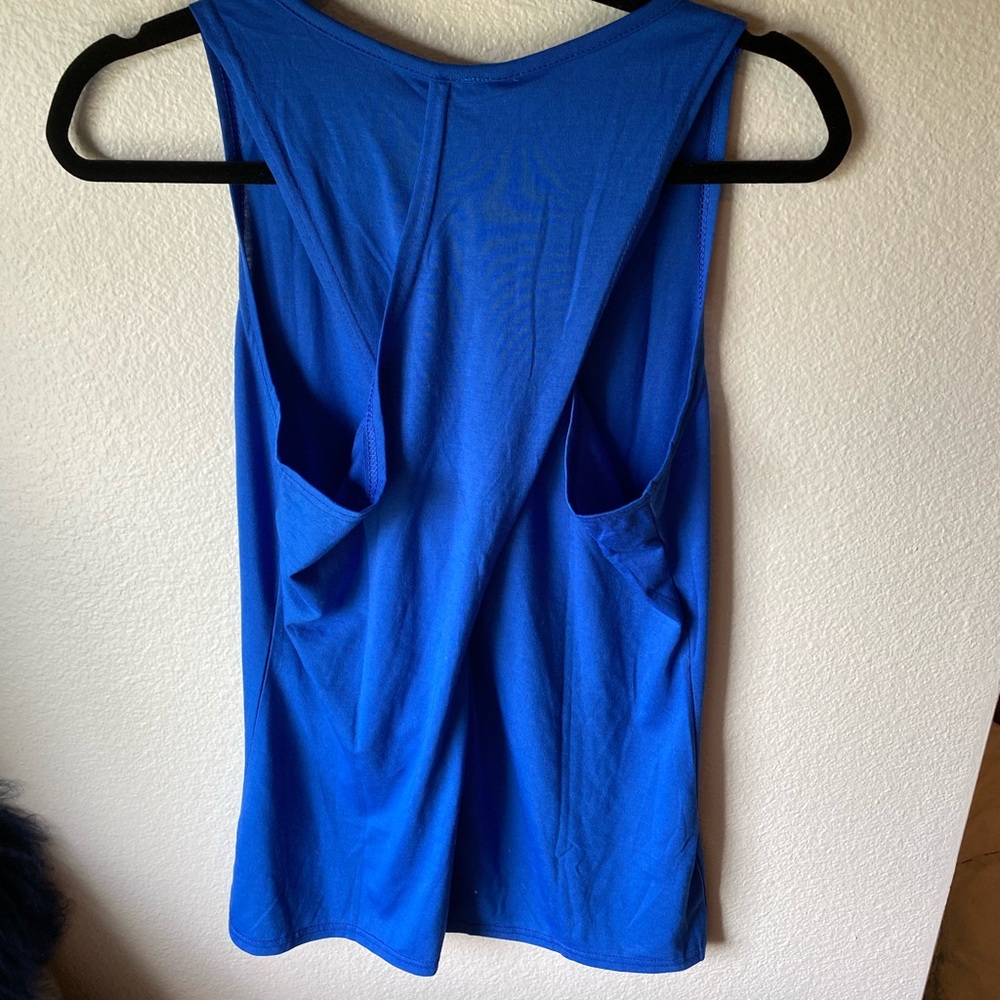 Blue cotton tank